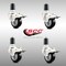 Service Caster 3 Inch 316SS Black Poly Swivel 1-5/8 Inch Expanding Stem Caster Set Lock Brake SCC-SS316TTLEX20S314-PPUB-BLK-158-4 - alternate 3